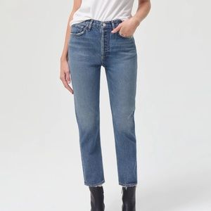 NEW AGOLDE Riley crop high rise jeans collective 26